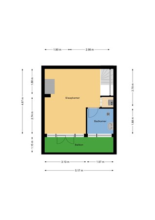 Floorplan - Talmastraat 88b02, 3038 SV Rotterdam